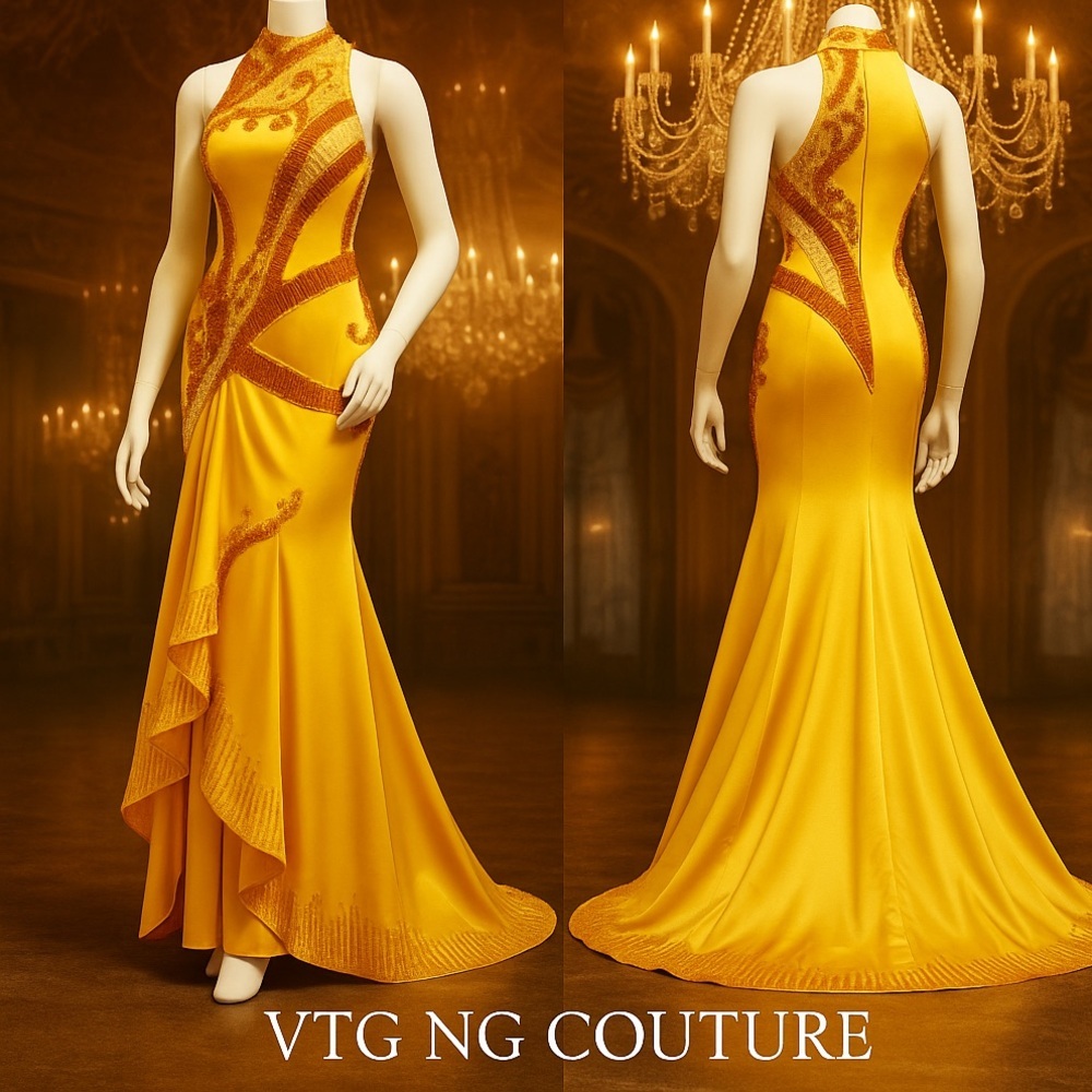 Couture NG Fashion,STUNNING!|
Yellow/Gold Sequins,Excellent Condition ,Size 6
